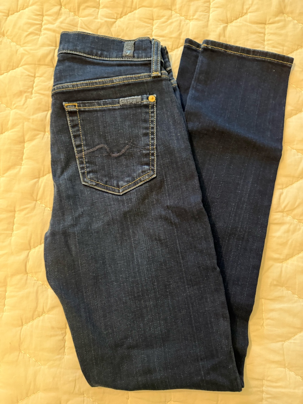 7 For All Mankind Indigo Straight Jeans